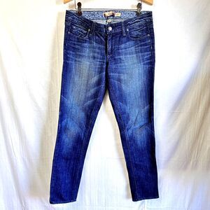 PAGE Premium Denim Skyline Skinny Leg Jeans Blue Navy Stretch SZ 28 Cut# 206216